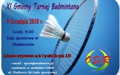 plakat XI Gminny Turniej Badmintona