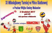 Plakat mikolajkowy turniej o puchar wojta gminy Malanow 2017